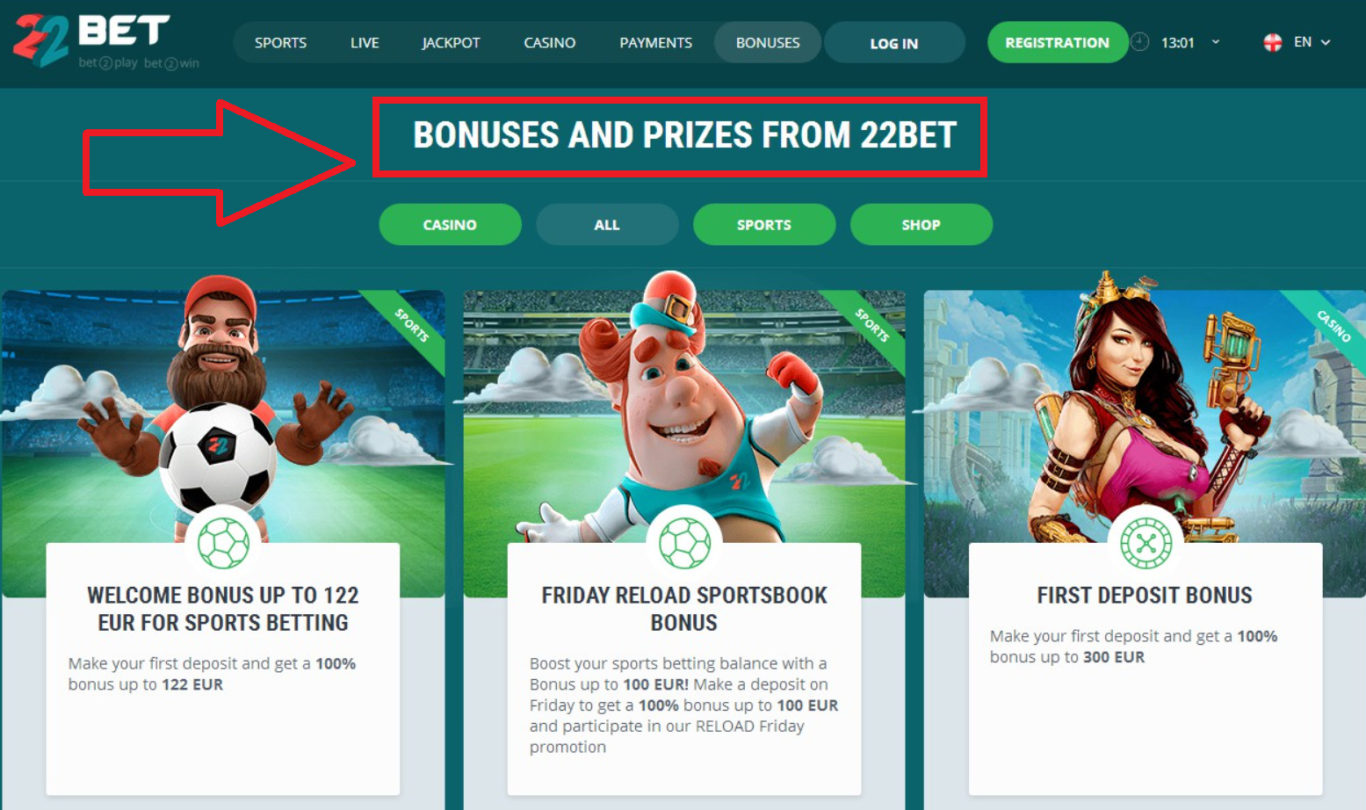 22Bet bonus terms and conditions