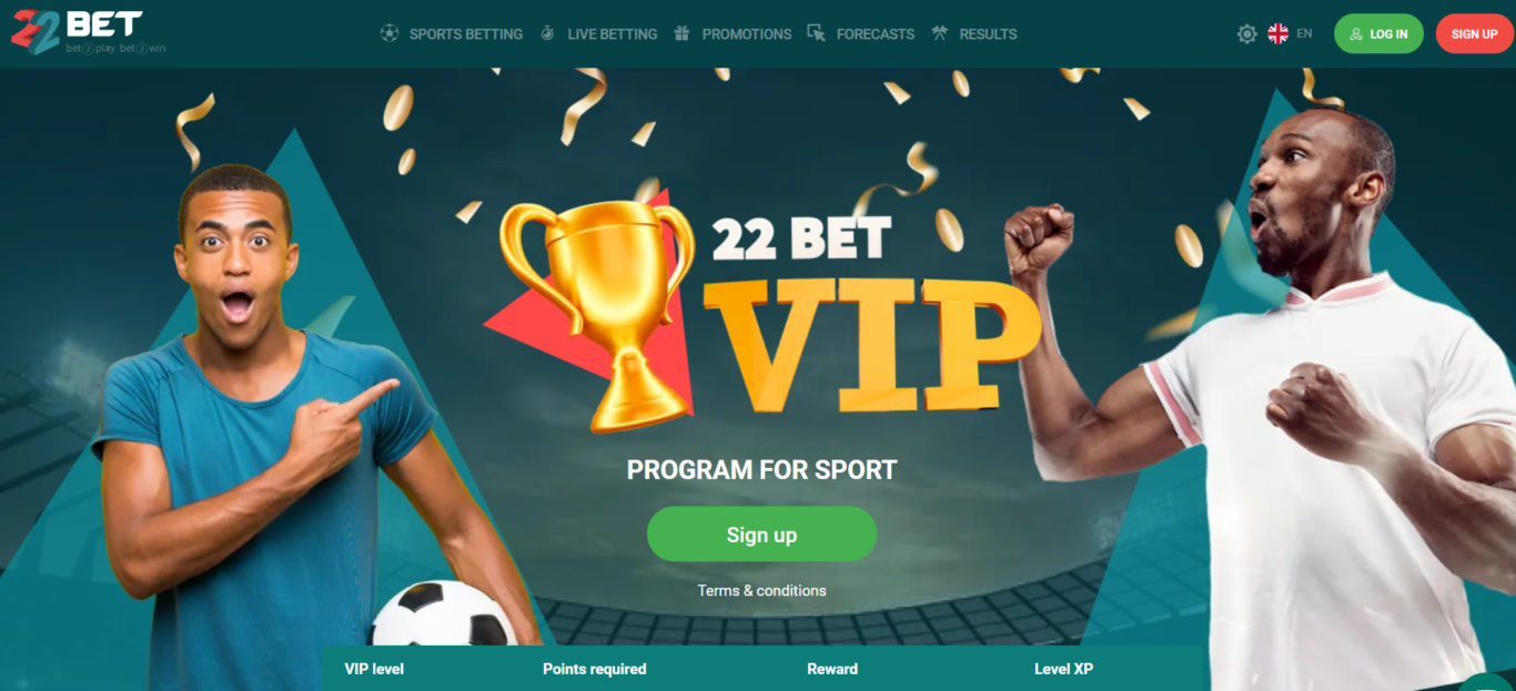 22Bet online sports betting