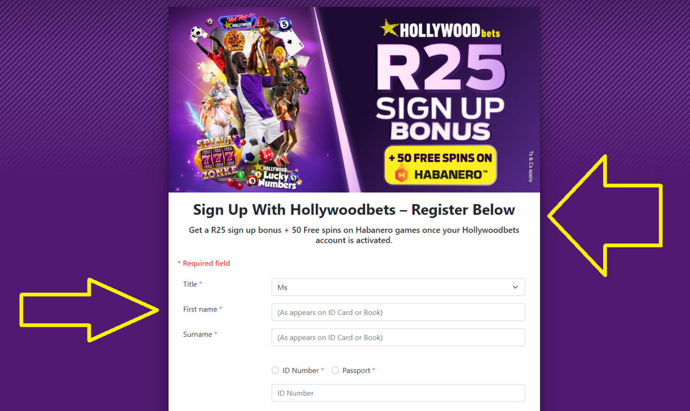 Create Hollywoodbets account benefits